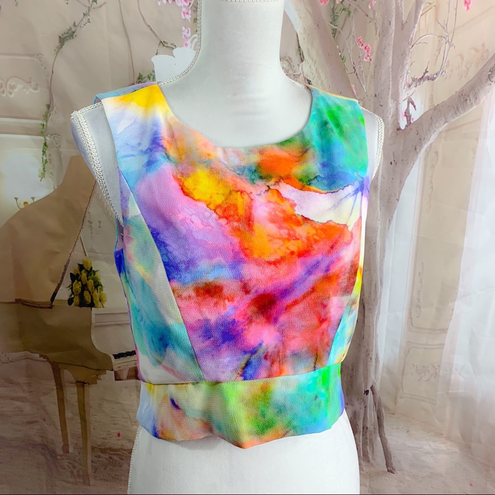 NEW Black Halo Jasper Watercolor Blouse - Picture 4 of 13